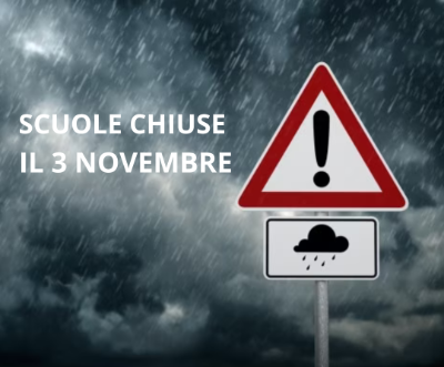 SCUOLE CHIUSE IL 3 NOVEMBRE